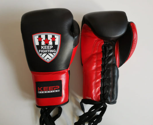 lace up boxing glove