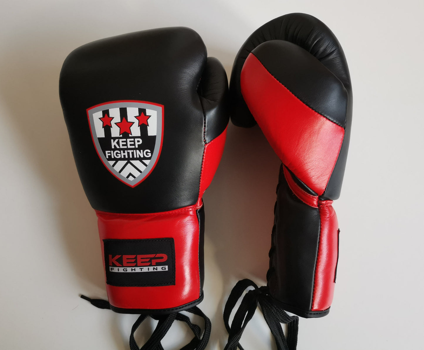 lace up boxing gloves