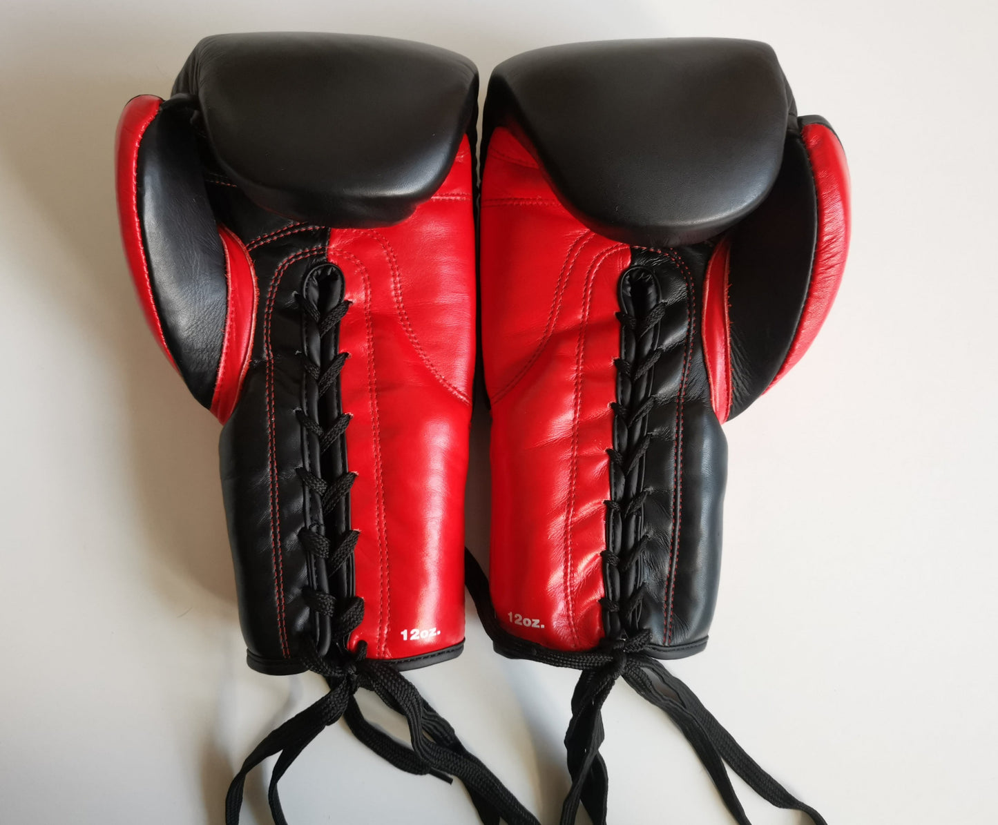 lace up leather boxing gloves