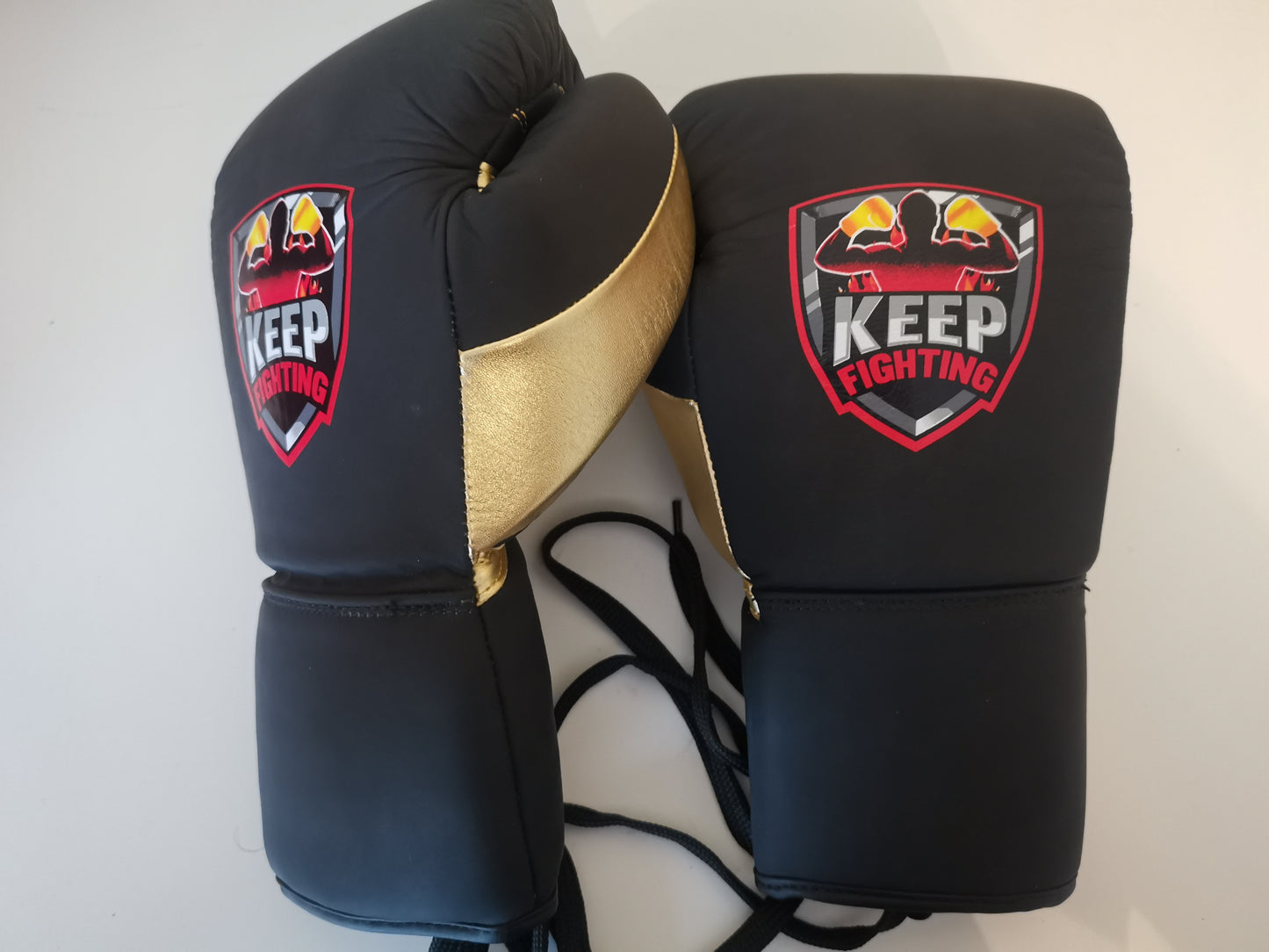 Keep Fighting REZILIENCE Glove 'Smooth Gold Metal'  Lace-up