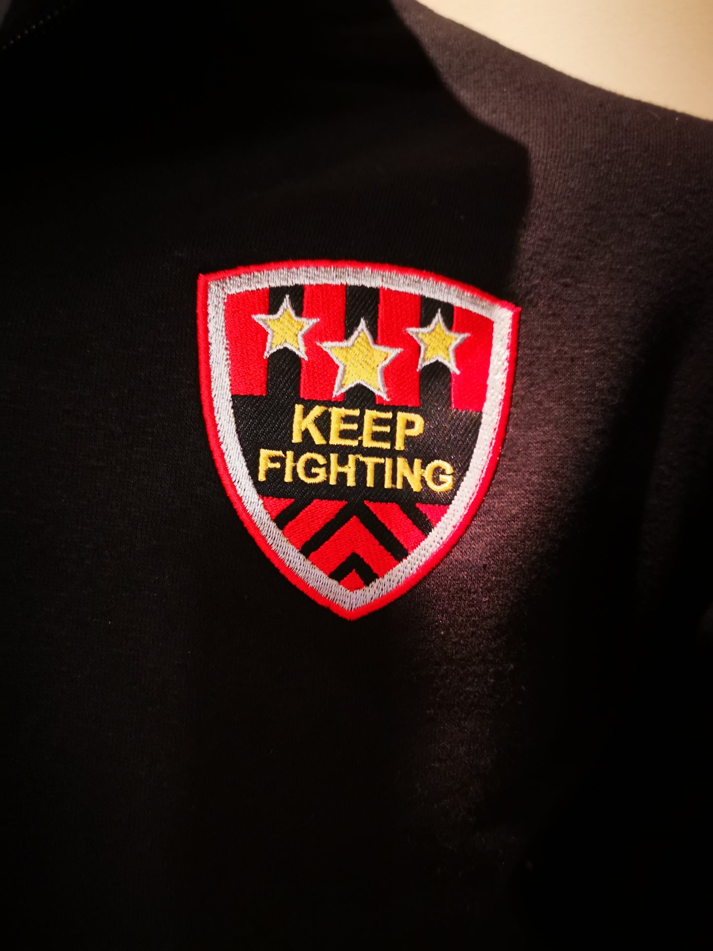 Keep Fighting Premium Heavyweight Cotton Tracksuit Black/Red