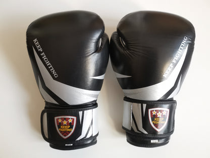 black and silver Gloves