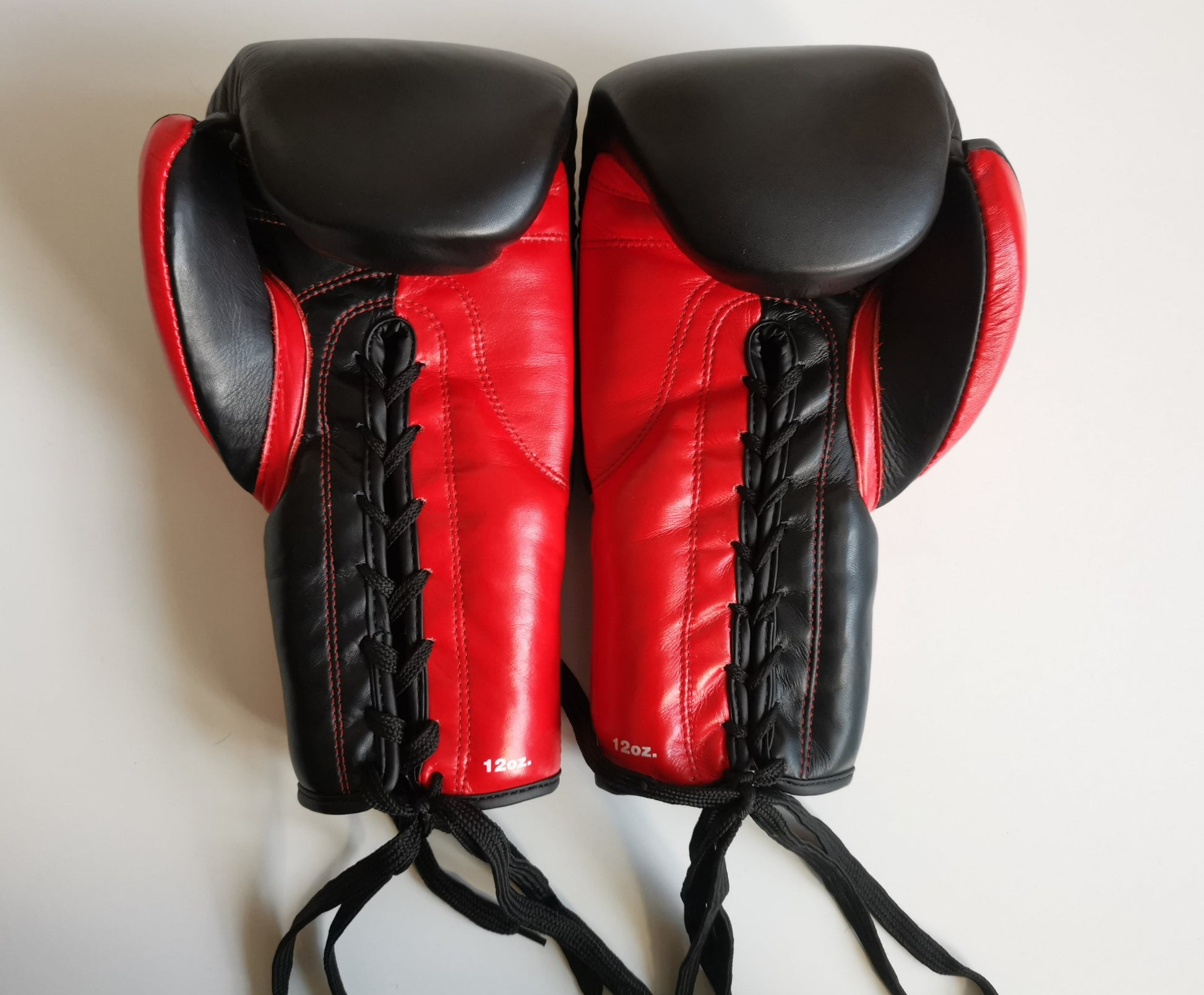 lace up leather boxing gloves