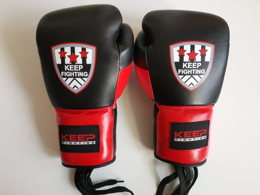 red black boxing gloves